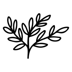 Flat design simple flower illustration on white