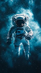 Fototapeta premium Astronaut in space with nebula.