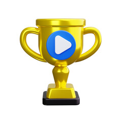 trophy 3d render icons