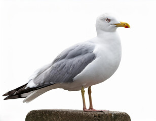 seagull isolate on white background.