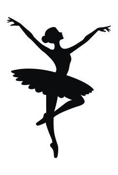recommend clip art: Ballet dancer silhouette isolated om white background
