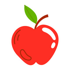 Apple fresh fruit healthy illustration on a white background