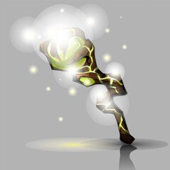 Magic staff. Vector illustration.