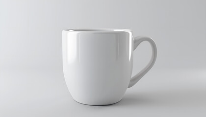 Obraz premium white mug on white background 