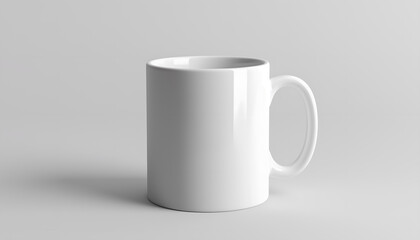 Fototapeta premium white mug on white background 