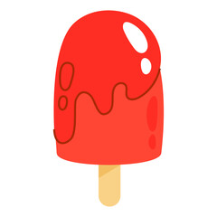 Hand drawn ice cream illustration on white background