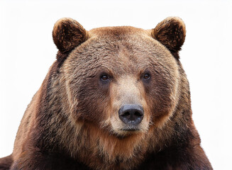 brown bear isolate on white background.