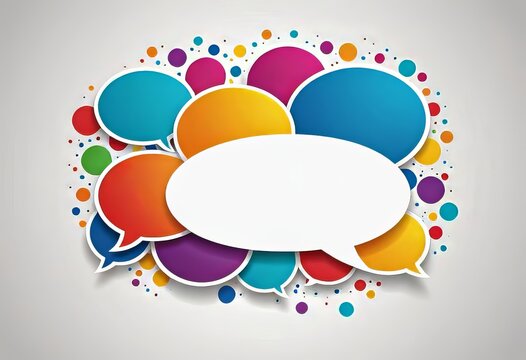 burbujas de dialogo de colores