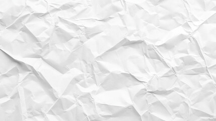 Obraz premium Empty blank white coloured grunge crumpled crushed paper abstract backgrounds with folds and creases all over