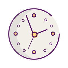 Clock icon illustration design template on white