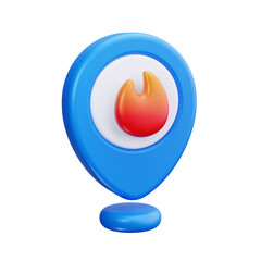 position 3d render icons