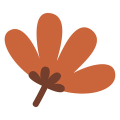 Hand drawn autumn leaves illustration isolated