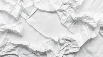 Obraz premium White Crumpled Paper Texture