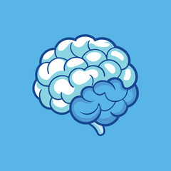 brain cartoon vector icon illustration