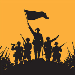 Obraz premium Army showing salute background. Army showing respect.