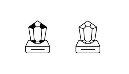 Trophy icon design with white background stock illustration