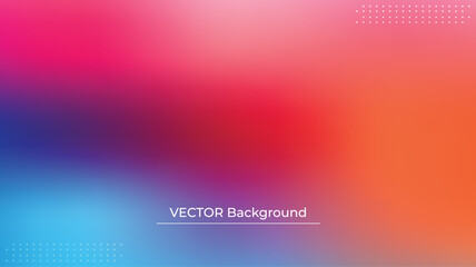 Smooth and blurry colorful gradient mesh background. Modern bright rainbow colors. Easy editable soft colored vector banner template. Premium quality