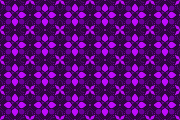 Purple Flowers Seamless Pattern