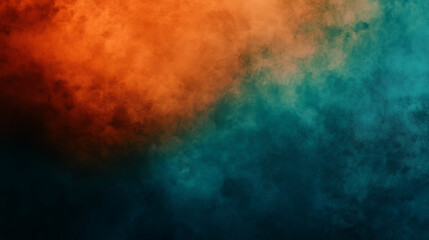 Obraz premium Abstract blend of orange and teal hues creating a vibrant background with a smooth texture