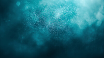 Obraz premium Abstract blue texture with wisps of fog and particles floating in a dark background