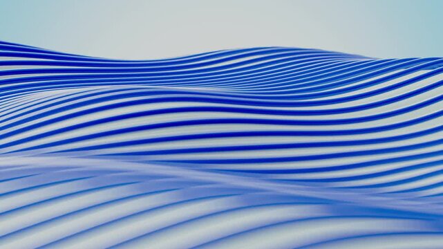 Colorful Blue Waves Loop