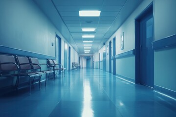 Obraz premium Capture the Environment: Show the broader hospital or clinic environment, including waiting rooms, exam rooms, and operating theaters