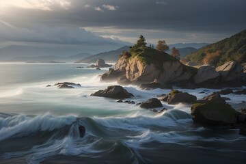 Obraz premium sunset over the sea