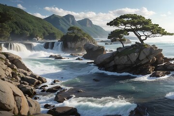 river in the mountains