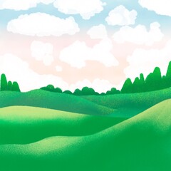 Obraz premium Backgroung Illustration Clipart Natural view park
