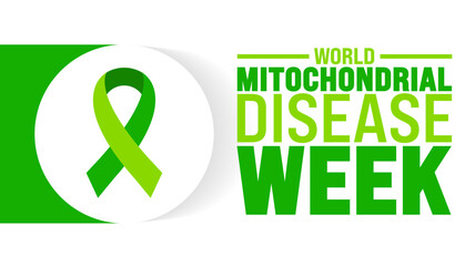 World Mitochondrial Disease Week is observed every year in September. Holiday concept. Template for background, banner, card, poster, placard, design template with unique shapes with standard color.