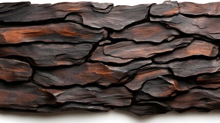 Fissured cedar bark, rugged and coarse, rich dark brown texture, capturing the essence of ancient trees