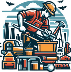 Labor day vector Illustration