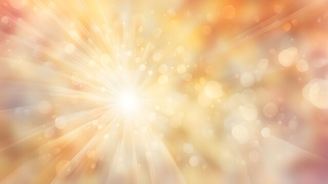 A vibrant background featuring radiant light rays and soft, warm bokeh effects, creating an uplifting atmosphere.
