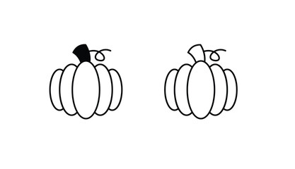 Pumpkin icon design with white background stock illustration