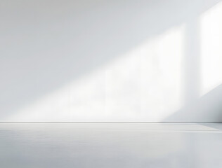 Empty room background with white walls
