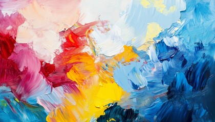 Abstract Painting with Vibrant Colors