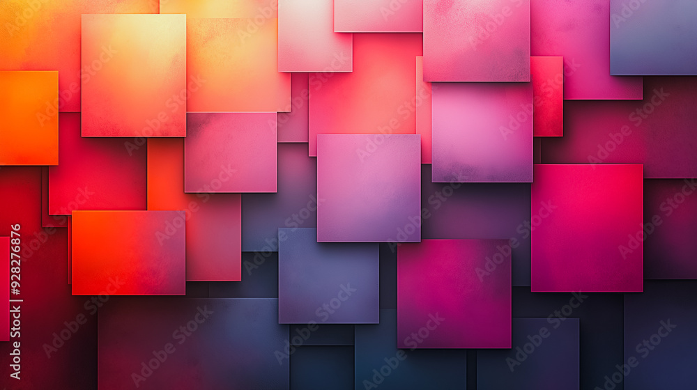 Poster a colorful background with squares of different colors. the squares are arranged in a way that creat