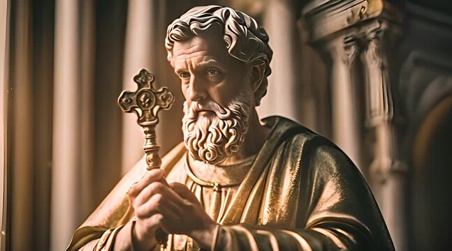Saint Peter and the Key to Heaven. Spiritual Symbolism