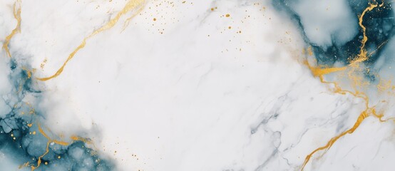 Naklejka premium Abstract Blue and Gold Marble Texture