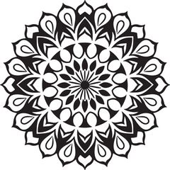 mandala design vector art illustration silhouette 