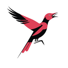 Fototapeta premium Vectorize Bird as a frame for decorate