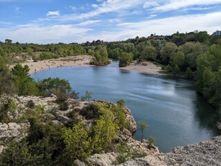 Fototapeta premium Plage du pont du diable, hérault, occitanie, france
