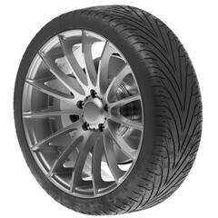 Obraz premium car wheel isolated with disc brake