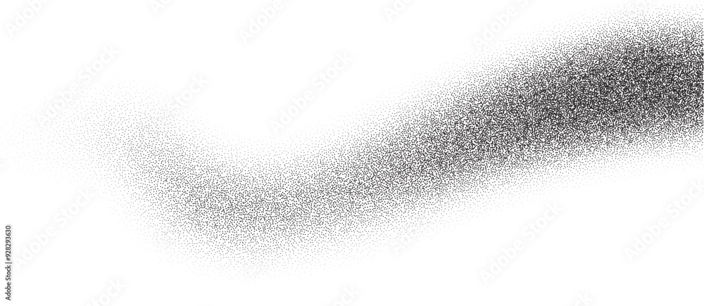 Aufkleber grainy noisy gradient background. sand wave on white bg. stipple black texture like spray. abstract 