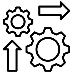 industrial management outline icon