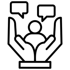 industrial management outline icon