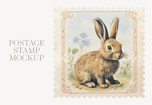 Stationery Flaylay Postage Stamp Mockup