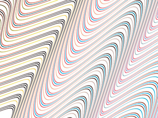 Abstract shining gardien wave lines on white background. Dynamic wave pattern. Modern flowing wavy lines. Futuristic technology concept. Suitable for posters, covers, brochures, flyers, websites, etc.