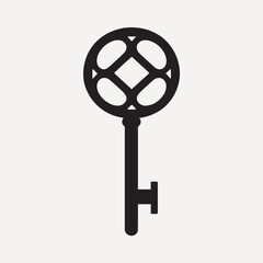 Obraz premium Vintage skeleton key silhouette icon