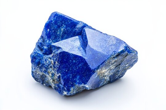 Lapis Lazuli stone, white background